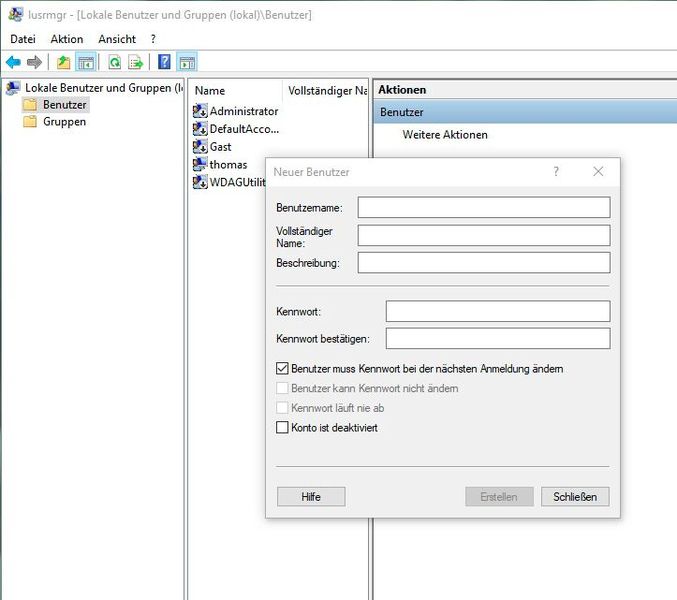 Anlegen von neuen Benutzerkonten in Windows 10. (Bild: Microsoft / Joos)