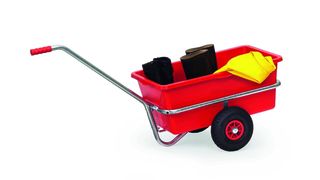 Die feuerverzinkten Handwagen gehören zur Neuheiten-Riege, die Transportgerätehersteller Fetra auf der Logimat präsentieren wird. (Fetra)