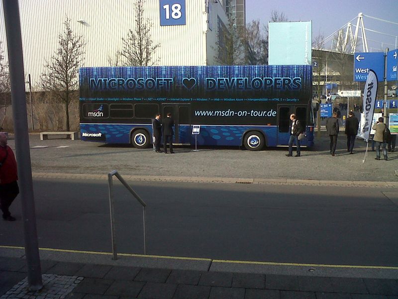 CeBIT 2011: das Microsoft Developer Network on Tour. (Bild: fka)