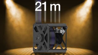 21 m Leitungen und Schläuche sicher aufrollen mit dem kompakten E-Spool Standard von Igus. Der besondere Aufbau ermöglicht eine Energieführung in alle Himmelsrichtungen. (Igus)