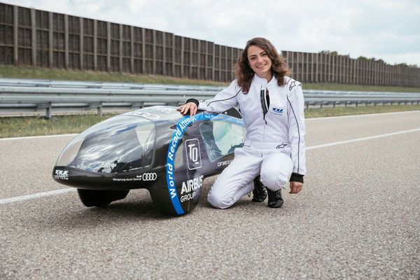 Sie war Teamleiterin 2013, 2014 sowie 2015 und ist Fahrerin seit 2011 im TU-fast-Eco-Team 2014. (© Graeme Fordham/Audi AG)