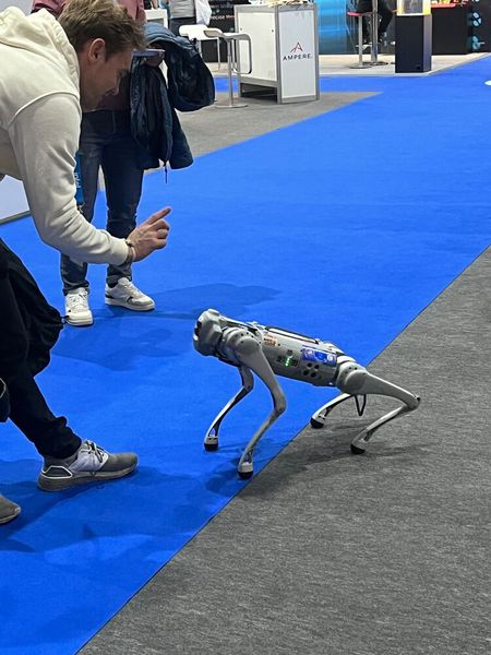 Sitz! Platz! Bleib! und das alles ohne Leckerli-Belohnung, da ein Roboterhund Strom statt Nahrung frisst. (Bild: IT-BUSINESS)