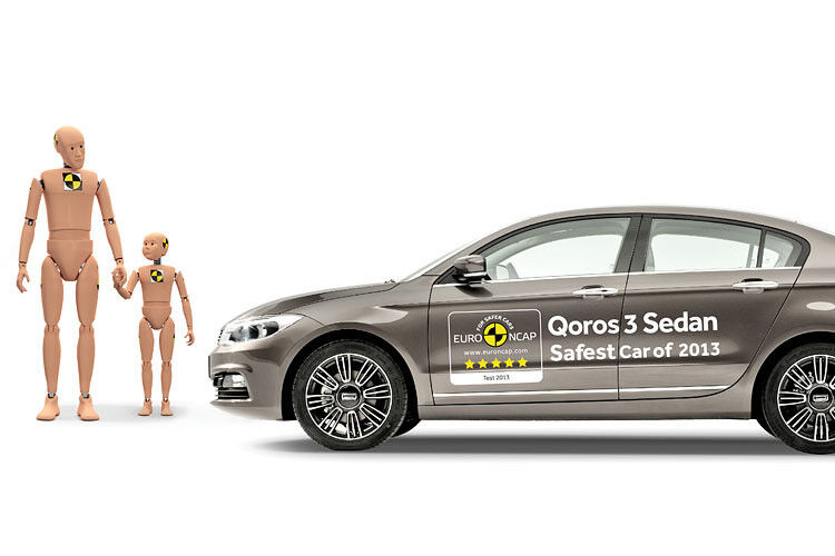 Bestes Marketing ist allerdings die Sicherheit. In den NCAP-Tests erzielte der Qoros 3 das beste Ergebnis aller geprüften Fahrzeuge des Jahres 2013. (Qoros)