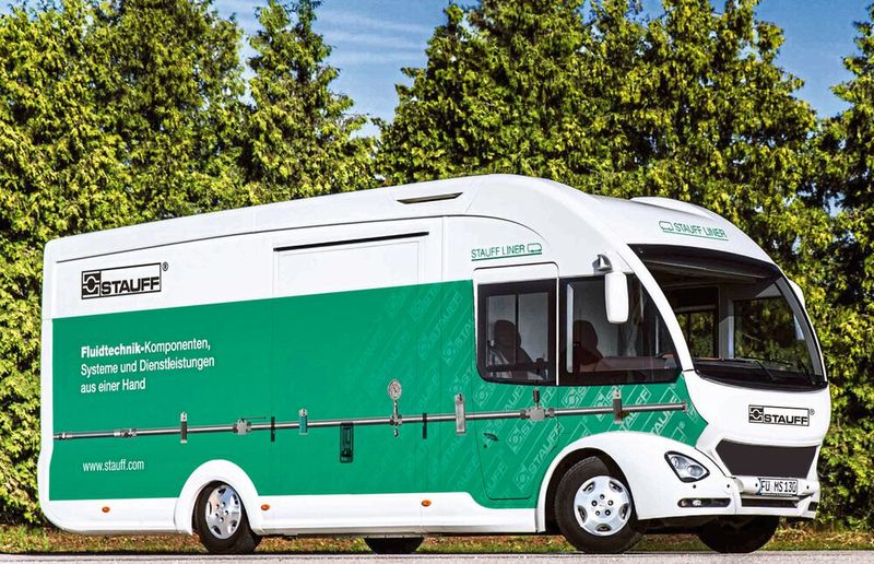 Der Stauff Liner ist das mobile Demonstrations- und Präsentationsfahrzeug, das bereits seit 2018 von Geschäfts- und Handelspartnern ebenso wie von Interessenten, die einen ersten Eindruck des Portfolios gewinnen möchten, gebucht wird. (Bild: Walter Stauffenberg GmbH & Co. KG )