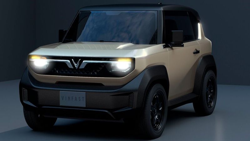 Der elektrische Kleinwagen bietet Platz für fünf Passagiere.(Bild:  Vinfast)
