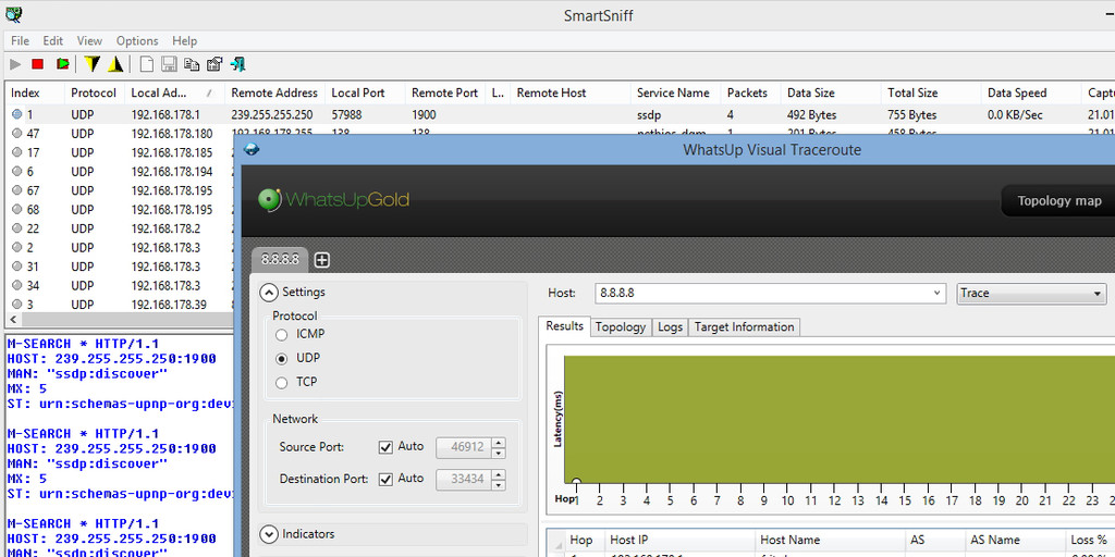 So setzen Sie Visual Traceroute und SmartSniff effektiv ein