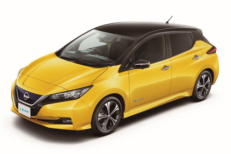 Auch peppige Farben sind beim Leaf nun im Programm. (Nissan)