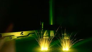 Additiver Fertigungsprozess des Laserstrahlschmelzens.

 (Christian Bay)