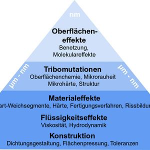 1 Skalierung der Einflussfaktoren  ... auf das tribologische System Dichtung – Gegenlauffläche – Schmierstoff.