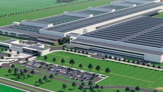 Das Bild zeigt, wie das Werk in Polen künftig aussehen soll. (Daimler)