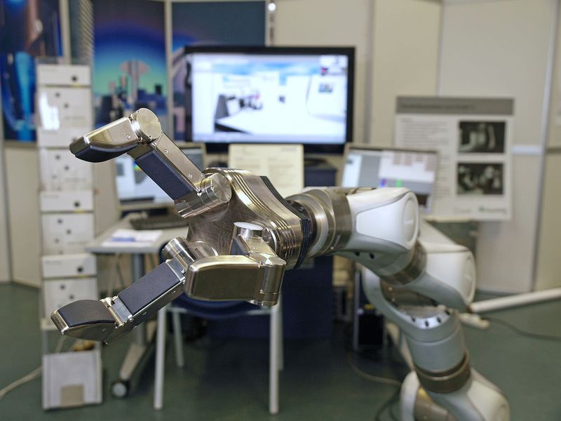 Leistungsdichte Manipulatoren, wie die Greifhand SDH-2 von Schunk, sind gefragte Module in der Servicerobotik.  (Bild: Schunk)