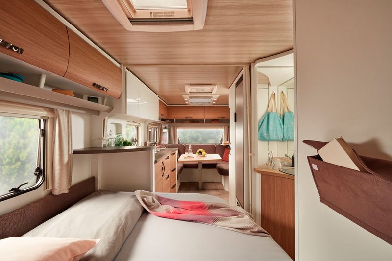 Smart-Home-Technik, modernes Design und viel Stauraum sollen den Zeitgeist der Caravanbranche treffen. (Hymer)