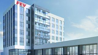 Sieben Stockwerke und ein Mitarbeiterrestaurant umfasst der geplante FEV-Neubau am Aachener Unternehmenshauptsitz. (Foto: FEV GmbH)