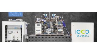 ECO2CELL Lab Plant zur elektrochemischen Umwandlung im Labormaßstab für Testzwecke (Bild: GIG Karasek)