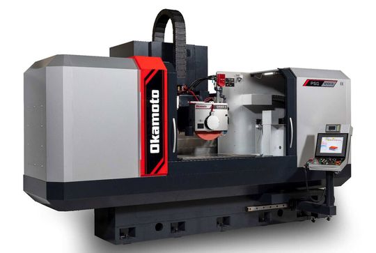 Okamoto hat seine Flachschleifmaschinen-Familie „ACC CAiQ“ um zwei größere Maschinen erweitert. Sie tragen den Namen „PSG 126CAiQ“ und „PSG 157CAiQ“. Damit könnten auch große Werkstücke präzise und flott bearbeitet werden. Hier noch mehr dazu ...(Bild:  Okamoto)
