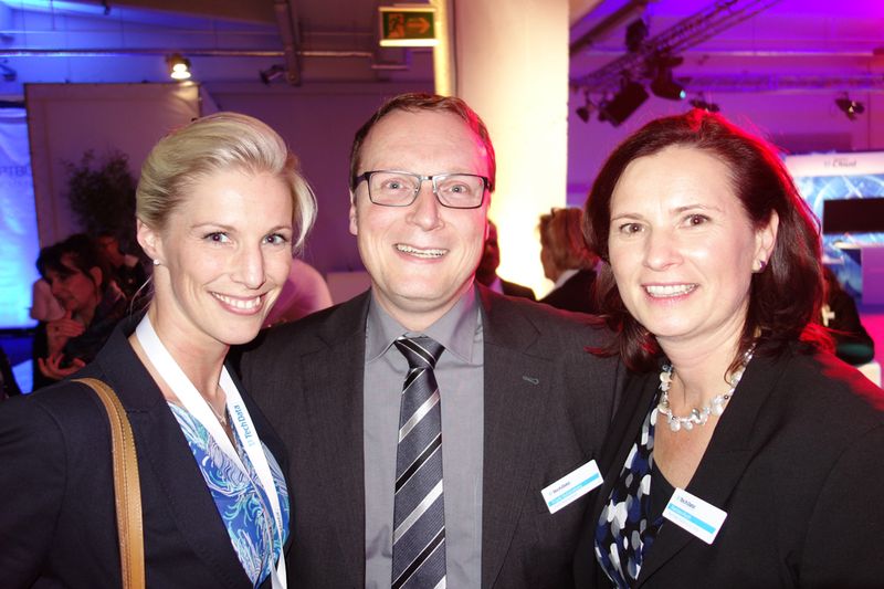 (v. l.) Nicola Borgmann und Frank Schöneberg, Cisco mit Barbara Koch, Tech Data (Bild: IT-BUSINESS)