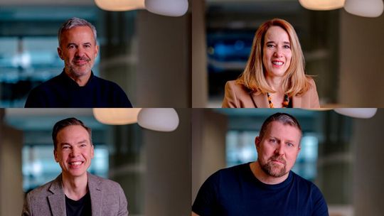 Von oben links: Javier Varela, Francesca Gamboni, Erik Severinson und Anders Bell.(Bild:  Volvo Cars)