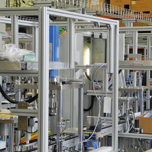 Die Montageanlage der Wasserpumpe befindet sich bei der MP GmbH Montage- und Prüfsysteme im Aufbau.