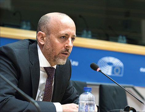 Der Autor, Dr. Philipp Müller, bei seinem Vortrag im EU-Parlament (© European Union 2016 - European Parliament)