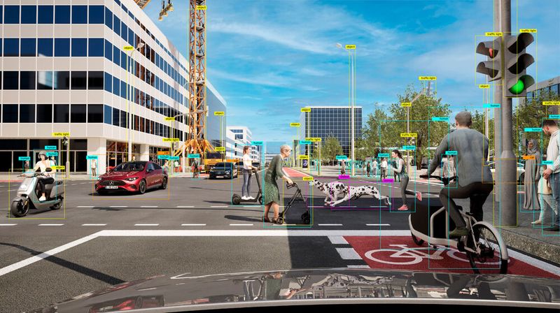 Ab Ende Juli 2025 sammelt Mercedes Bilddaten aus Kundenfahrzeugen, um damit Fahrerassistenzsysteme zu trainieren.(Bild:  Mercedes-Benz)