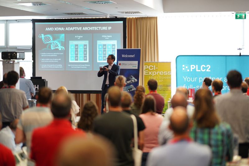 FPGA Conference Europe 2022: Über 70 Sprecher, 100 Vorträge und über 250 Teilnehmer – nach zwei Jahren mit Corona-bedingten Digitalkonferenzen fand die dreitägige FPGA Conference vom 5. bis 7. Juli 2022 endlich wieder als Präsenzveranstaltung statt. Besondere Highlights waren die spannende Keynote von Nick Ni von AMD/Xilinx, die interessante Couchtalk-Expertenrunde, der traditionelle BBQ-Grillabend sowie die vielen glücklichen Gewinner der Verlosungsaktionen.  (Bild: Nadine Stegemann)