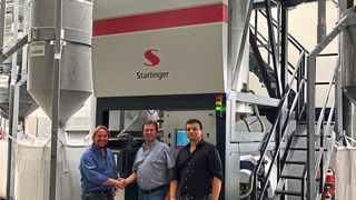 Christian Lovranich, (Starlinger) mit Richard Wüllner und Andrzej Zajontz, Geschäftsführer von BTB PET-Recycling (Bild: BTB)