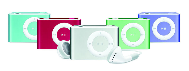 Auch den iPod Shuffle gibt es in den neuen Farben Silber, Schwarz, Blau Grün und als (Product) Red Special Edition. (Archiv: Vogel Business Media)