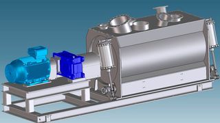 Das für die Aufbereitung von Feststoffen konzipierte Modell von Lödige kann in verschiedensten Branchen von der Baustoffindustrie bis zur Lebensmittelindustrie eingesetzt werden. (Bild: Gebr. Lödige Maschinenbau)