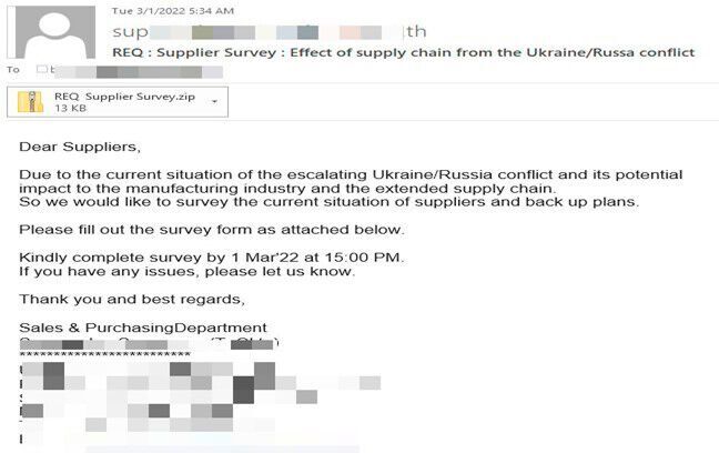 Beispiel einer Spam-Mail mit Agent Tesla. (Bild: Bitdefender)
