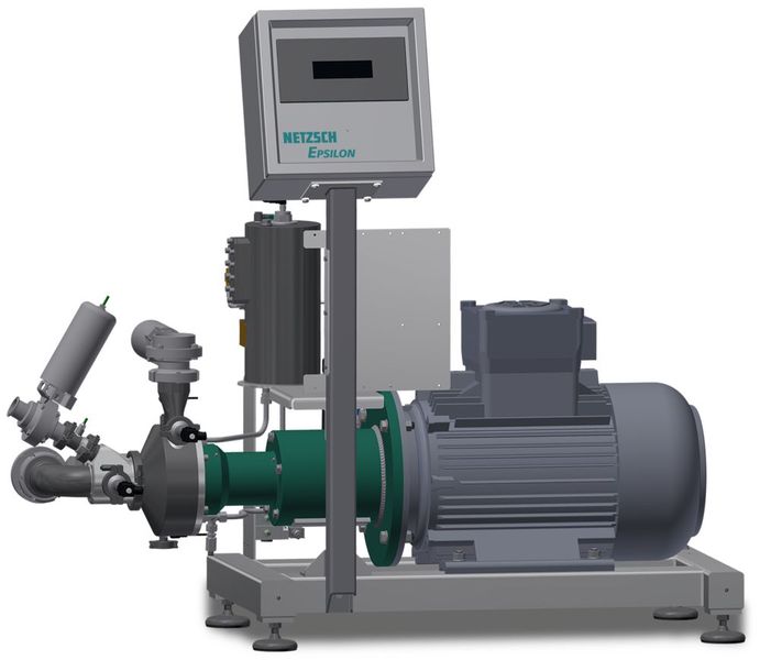 Gerüstet für große Aufgaben: Typische Durchsätze des Epsilon-Dispergierer liegen bei ca. 50 bis 300 kg/h per Sauglanze und bis zu 10 000 kg/h ab Big Bag, Sackschütte und Silo. (Bild: Netzsch)