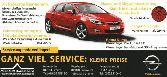 ... ein Flyer greift das Motto des Autohauses auf: Viel Service – kleine Preise.. (Archiv: Vogel Business Media)