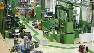 Fertigung von Gehäusen für Kraftwerkturbinen im Siemens PG-Werk in Mülheim an der Ruhr. (Siemens)