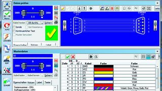 Bild 1: Verdrahtungsplan im Kabeltester definieren (Bild: Alldaq)