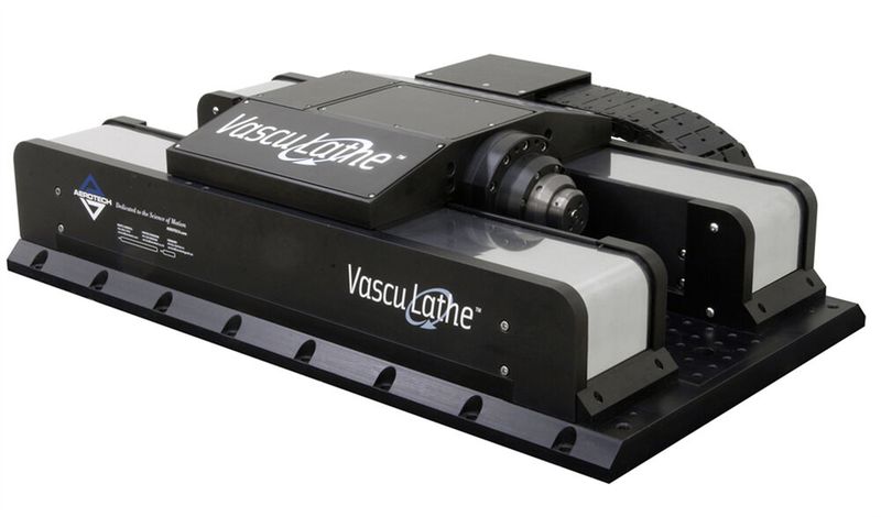 Mit dem Laserschneidsystem VascuLathe bietet Aerotech eine bewährte Lösung für die hochpräzise und effiziente Stent-Herstellung in der Medizintechnik. (Bild: Aerotech)