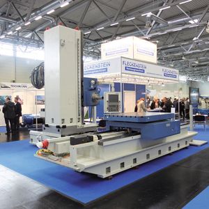 Ein tiptop erhaltenes Bohrwerk von Union Werkzeugmaschinen bot Fleckenstein auf der Usetec in Köln feil.