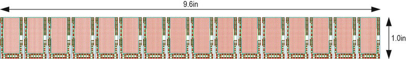 Bild 4: 128-kanaliges Leiterplatten-Layout mit achtkanaligen Transceivern (Bild: Maxim Integrated)