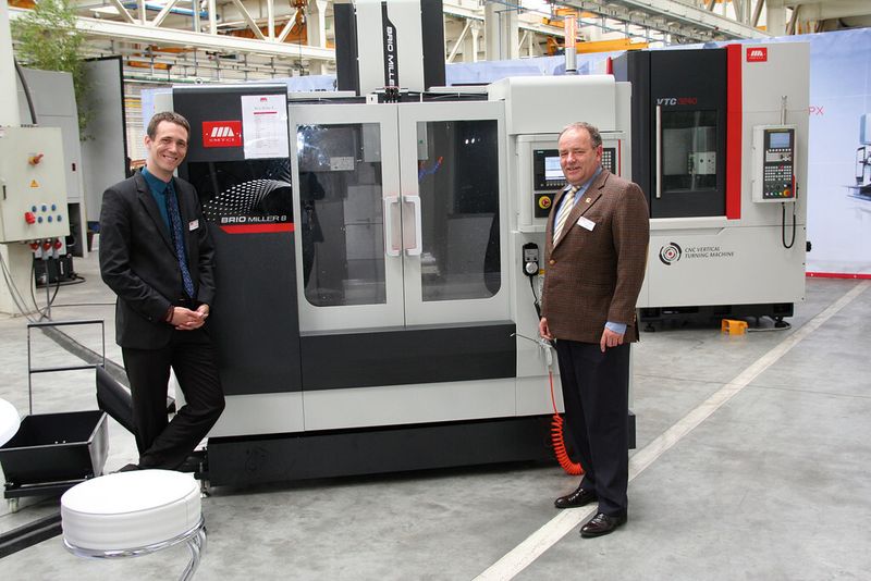 Heath (l.) was on hand to open the company’s European showroom earlier this year. (Source: Culp)