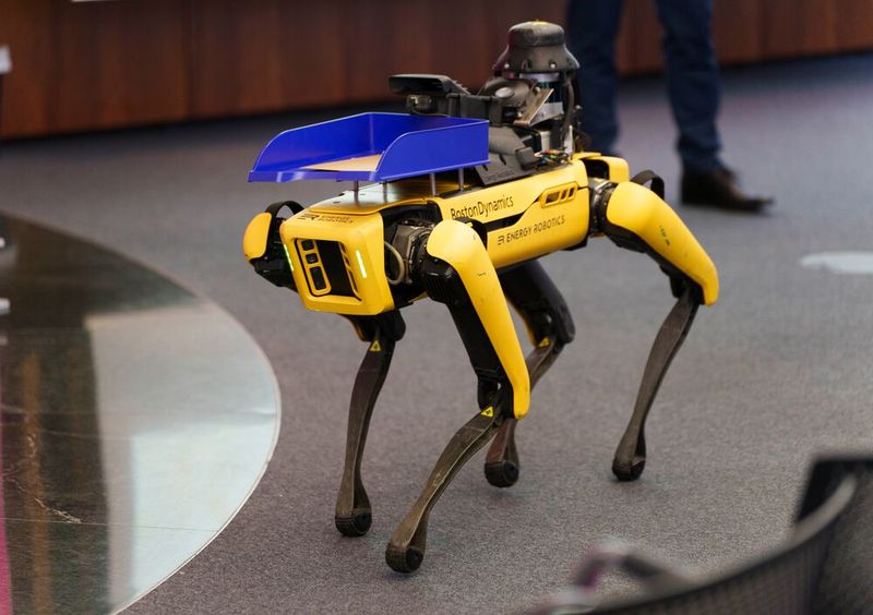 Wacker Chemie ist auf den Roboter-Hund gekommen und konnte sich damit den Digitalisierungspreis sichern.  (Bild: Andreas Arnold)