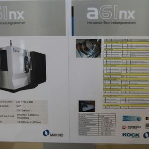 Maschinen- und Zubehördaten für die gezeigte Bearbeitung auf dem verbesserten Horizontal-Bearbeitungszentrum a61nx von Makino.