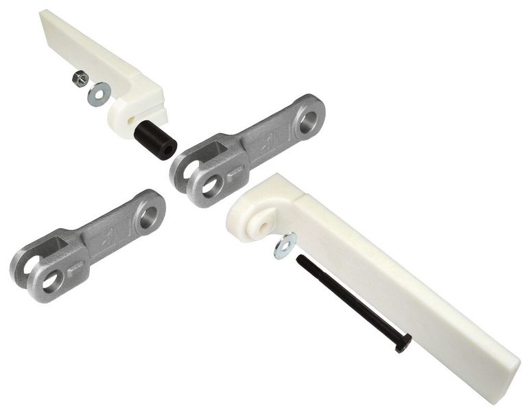 Easy to maintain: A set of sturdy Nylon flights that can be cut to accurate lengths allows for easy on–site replacement of broken flights (4B)