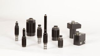 Diese Abstützelemente von Roemheld, die auch auf der Metav 2020 zu sehen sind, sorgen dafür, dass sich Werkstücke bei der Bearbeitung nicht durchbiegen und sie kompensieren auch Vibrationen, heißt es. Mit besonders schlanken Abstützelementen (Mitte) habe man auch mit schwer zugänglichen Flächen keine Probleme. (Römheld)