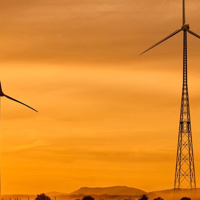 Links sieht man eine übliche Windkraftanlage. Rechts steht das weltweit größte System dieser Art, das von der Gicon-Gruppe gebaut wurde. Nur sie beherrsche den Bau in diese Höhen, um die doppelte Leistung durch größere Rotoren zu erreichen. Die Giganten will man nun in die Welt exportieren ... (Bild: Gicon)