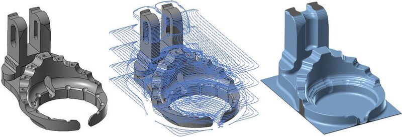 Le cycle d'ébauche 3D dynamique est maintenant disponible dans le module Mill. (Jinfo SA)