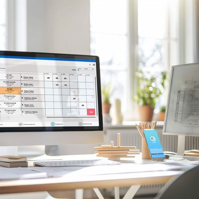 Kapazitätsplanung in der Baubranche: Übersichtliches Dashboard für Projektleiter und Führungskräfte. (Bild: Henning Pähtz, im Auftrag für visuplus)