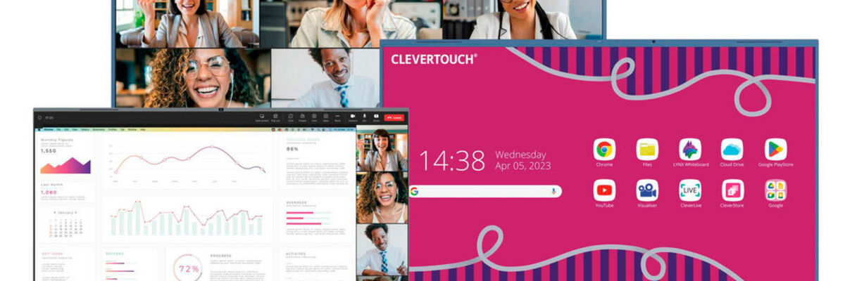 Die interaktiven Touchscreen-Displays der neuen Serien Impact Lux for Education, Impact Lux for Enterprise und UX Pro Edge von Clevertouch lösen die bisherigen Produktlinien Impact Plus und UX Pro ab.   (Bild: Clevertouch)