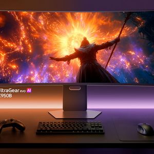 Mit 52 Zoll Diagonale ist der 52G930B das laut LG weltweite größte 5K2K-Gaming-Display. Der mit 1000R gekrümmte Monitor schafft bis zu 240 Hz.(Bild:  LG Electronics)
