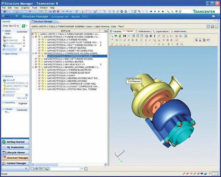 Das PDM-System Teamcenter etabliert unternehmensweit eine gemeinsame Wissensbasis.  (Bild: Siemens)