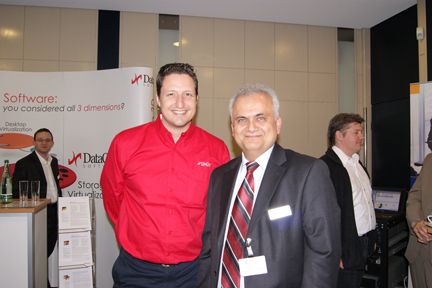 Andreas Hartig, Datacore und Kemal Babür, Tandberg. (Archiv: Vogel Business Media)