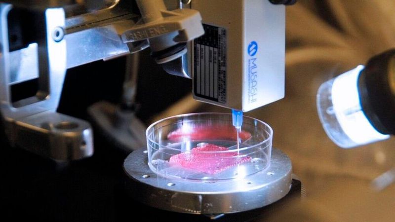 Ein neuer 3D-Drucker soll lebende Zellen in Schwerelosigkeit zu menschlichem Gewebe verarbeiten.(Bild:  University of Manchester / manchester.ac.uk)