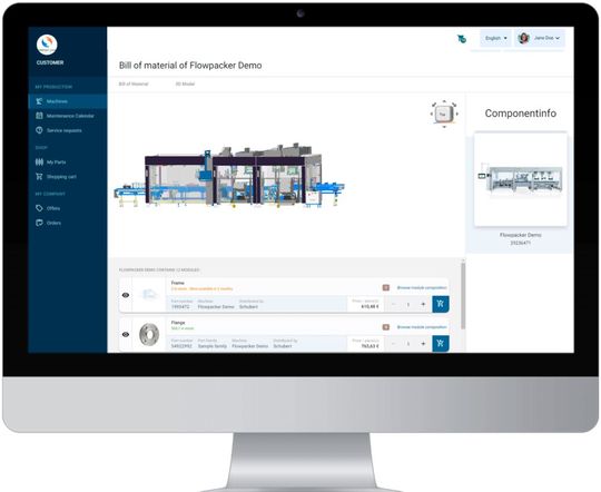 Dank CAD-Sichten und 3D-Ansicht können bei Fehlermeldungen beschädigte Bauteile schnell identifiziert werden. (Bild:  Transaction-Network)